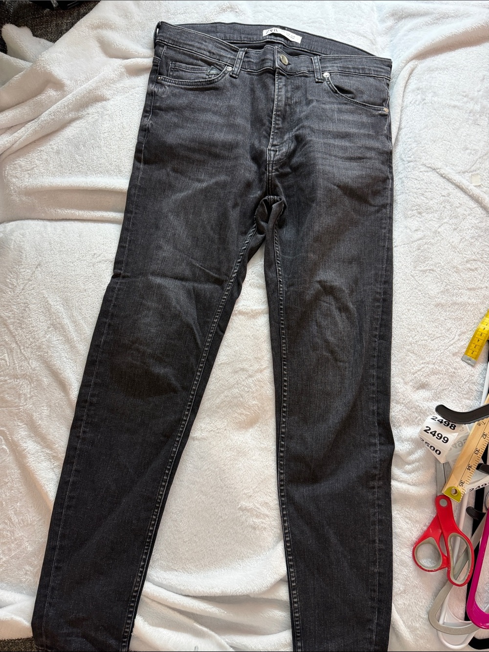Men's Black Slim Fit Jeans - Classic Everyday Style 30 2491
